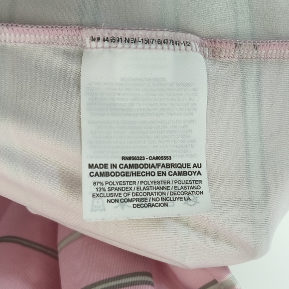 Nike Coller Polo Golf Shirt Tiger Woods Edition stripes pink Size Medium. Made i - Picture 3 of 8